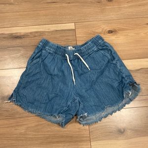 Linen blend Madewell drawstring short